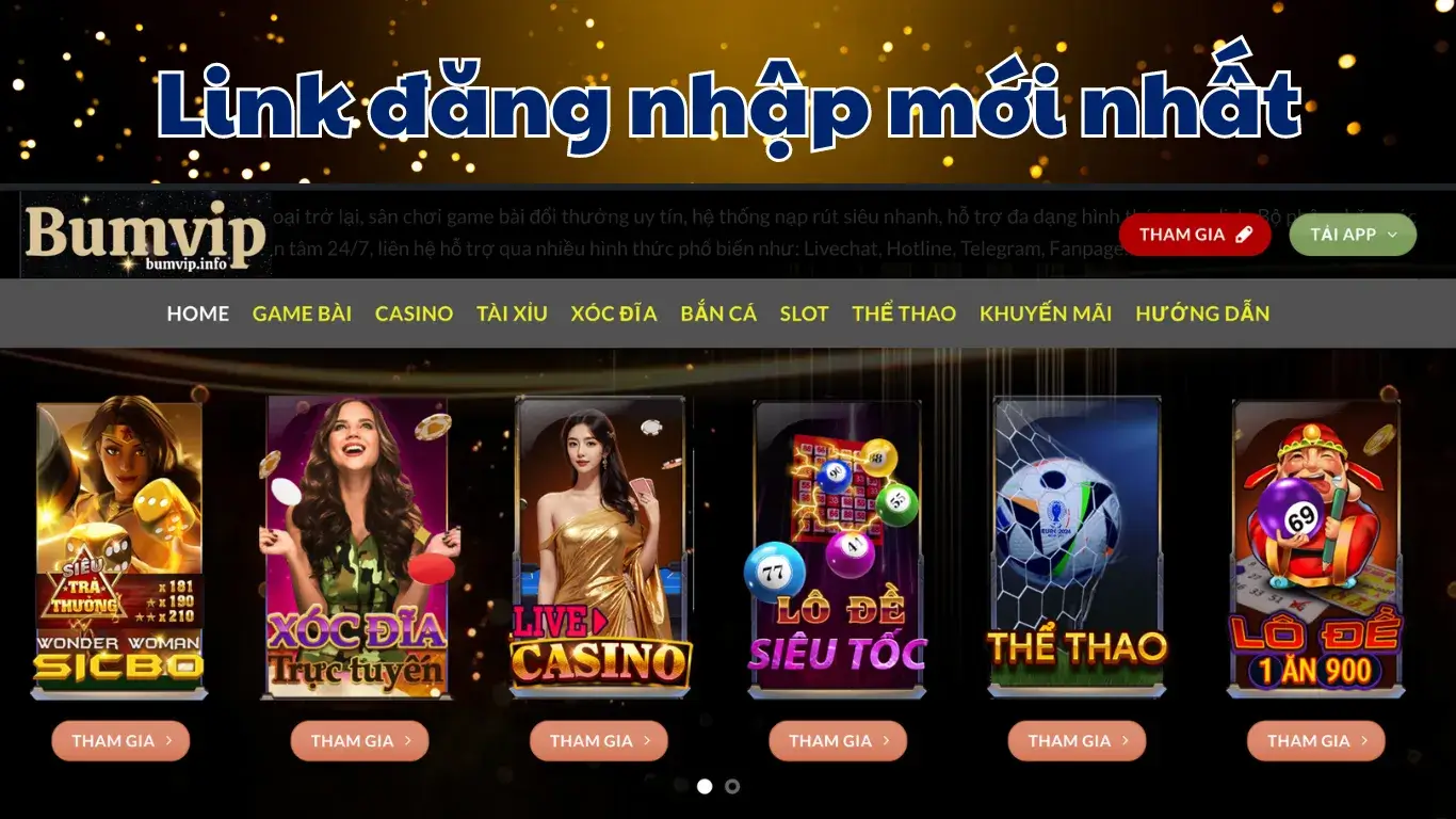 Link đăng nhập tài khoản Bumvip 2024